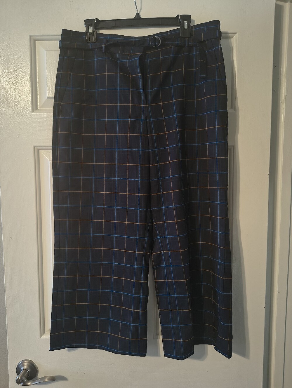 Ann Taylor Factory Plaid Wide Leg Pants Size 12